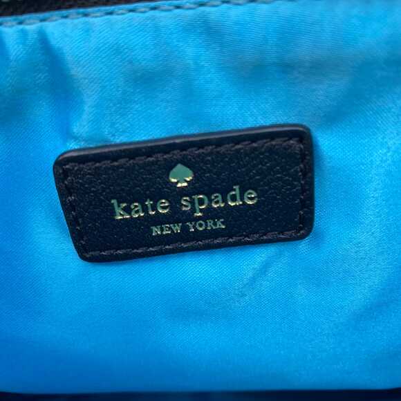 kate spade Bird Beaded Pouch | Black 100% Cotton Clutch | Regular OS